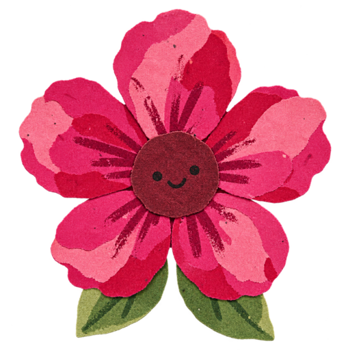 Petal, a handmade pink flower companion
